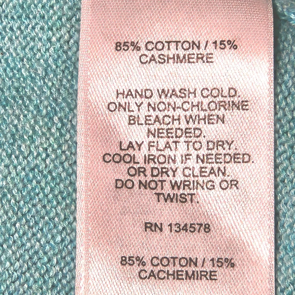 Vineyard Vines Cashmere Blend ¼ Zip Sweater Size XXL Color Aquamarine 😍